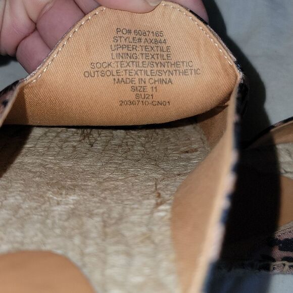 New JCrew Animal Leopard Printed Espadrille Mule Slides Size 11 - Picture 7 of 13